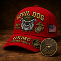 ❤️Devil Dog USMC 250th Birthday Commemorative Cover 🎁 Free Honor Coin With Every Cap Purchase