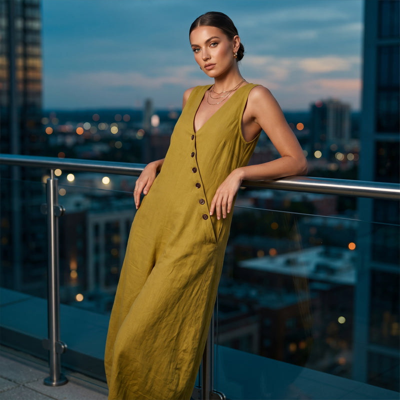 J.Crew | 🔥 COMPRA 2 Y OBTÉN UN 10% DE DESCUENTO 🔥 Mono sin mangas con cuello en V y bolsillos para mujer