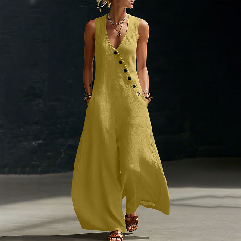 J.Crew | 🔥 COMPRA 2 Y OBTÉN UN 10% DE DESCUENTO 🔥 Mono sin mangas con cuello en V y bolsillos para mujer